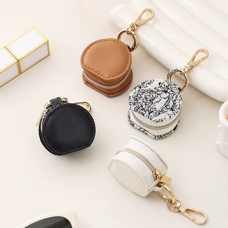 Keep Close Vegan Leather Mini Clip Pouch — Black & White Floral — product image 7