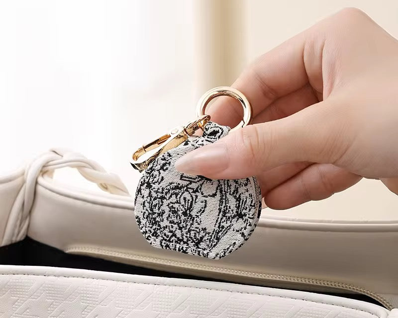Keep Close Vegan Leather Mini Clip Pouch — Black & White Floral — product image 8
