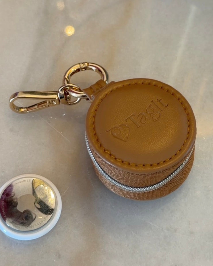Keep Close Vegan Leather Mini Clip Pouch — Tan — product image 2