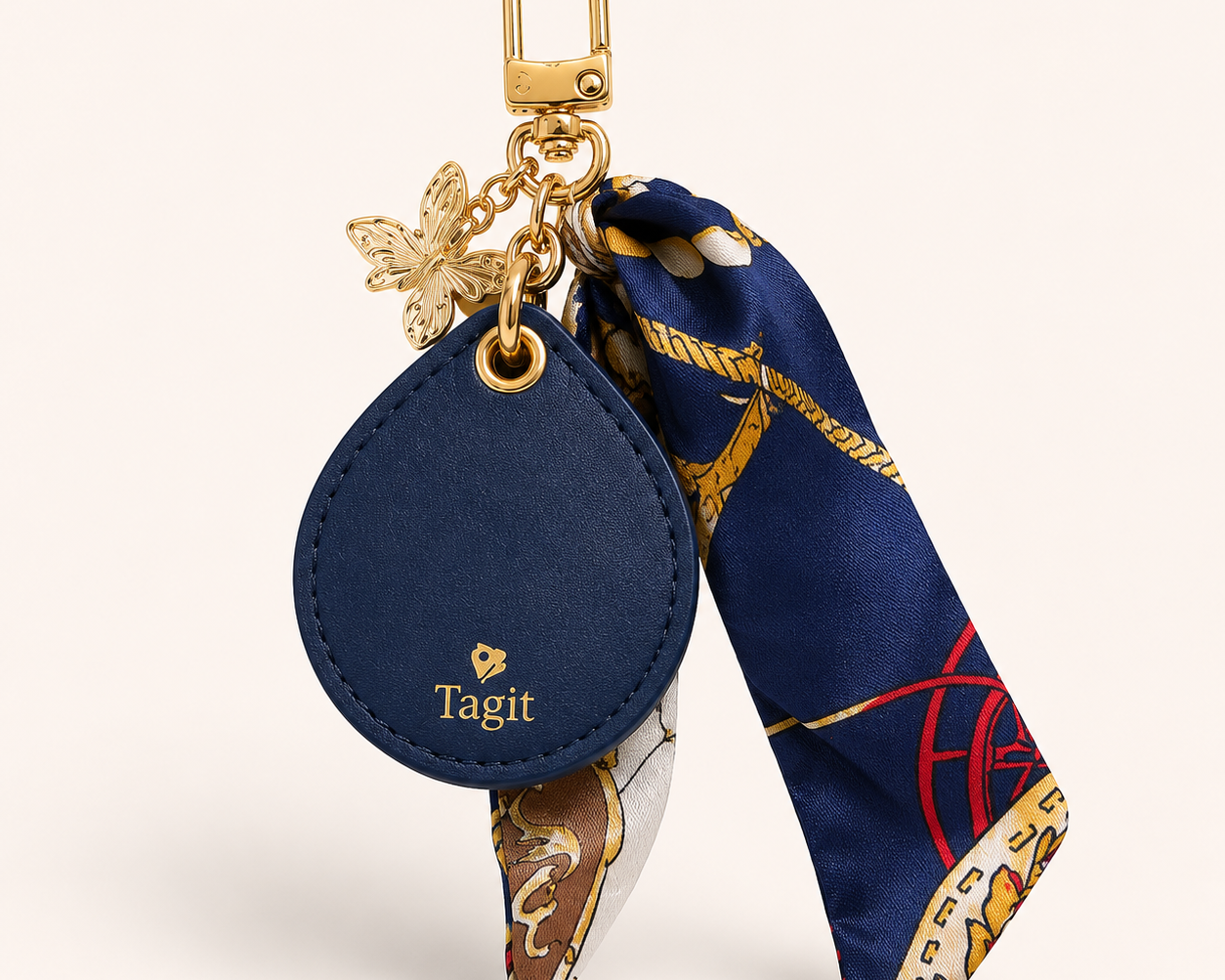 Spirit Animal AirTag Bag Charm — Deep Blue Butterfly — product image 1