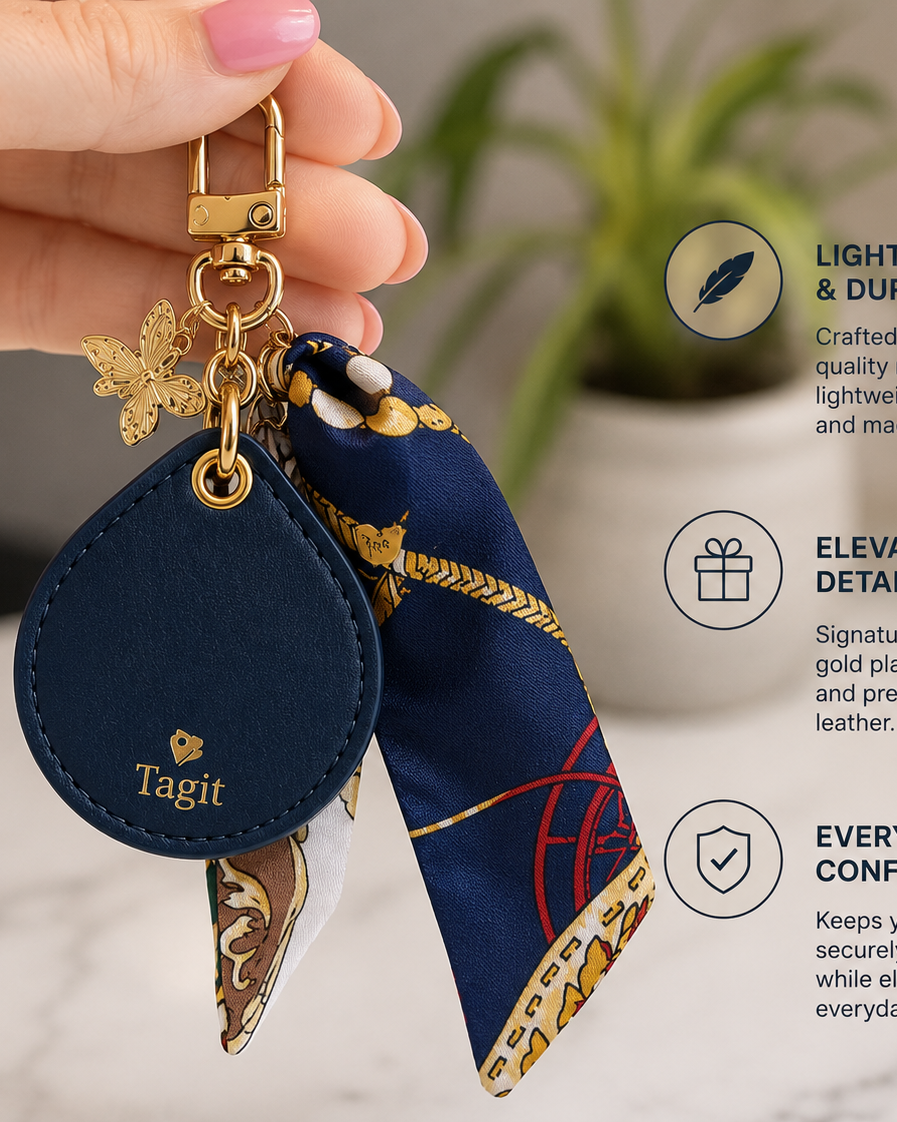 Spirit Animal AirTag Bag Charm — Deep Blue Butterfly — product image 3