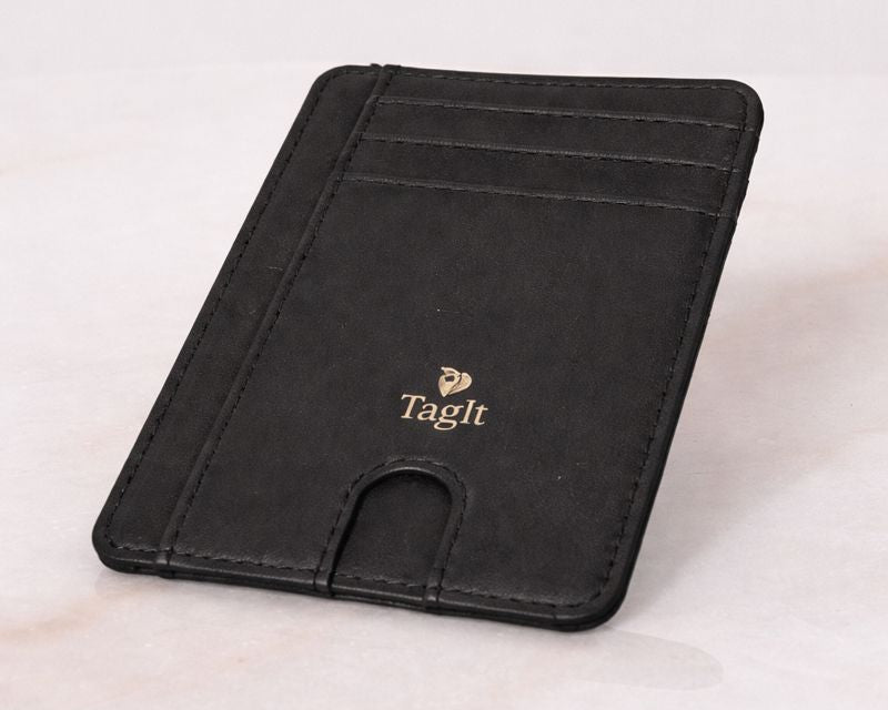 Carry Smart Genuine Leather AirTag Wallet — Black — product image 2