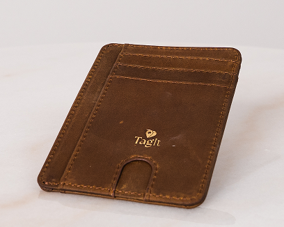 Carry Smart Genuine Leather AirTag Wallet — Brown — product image 4
