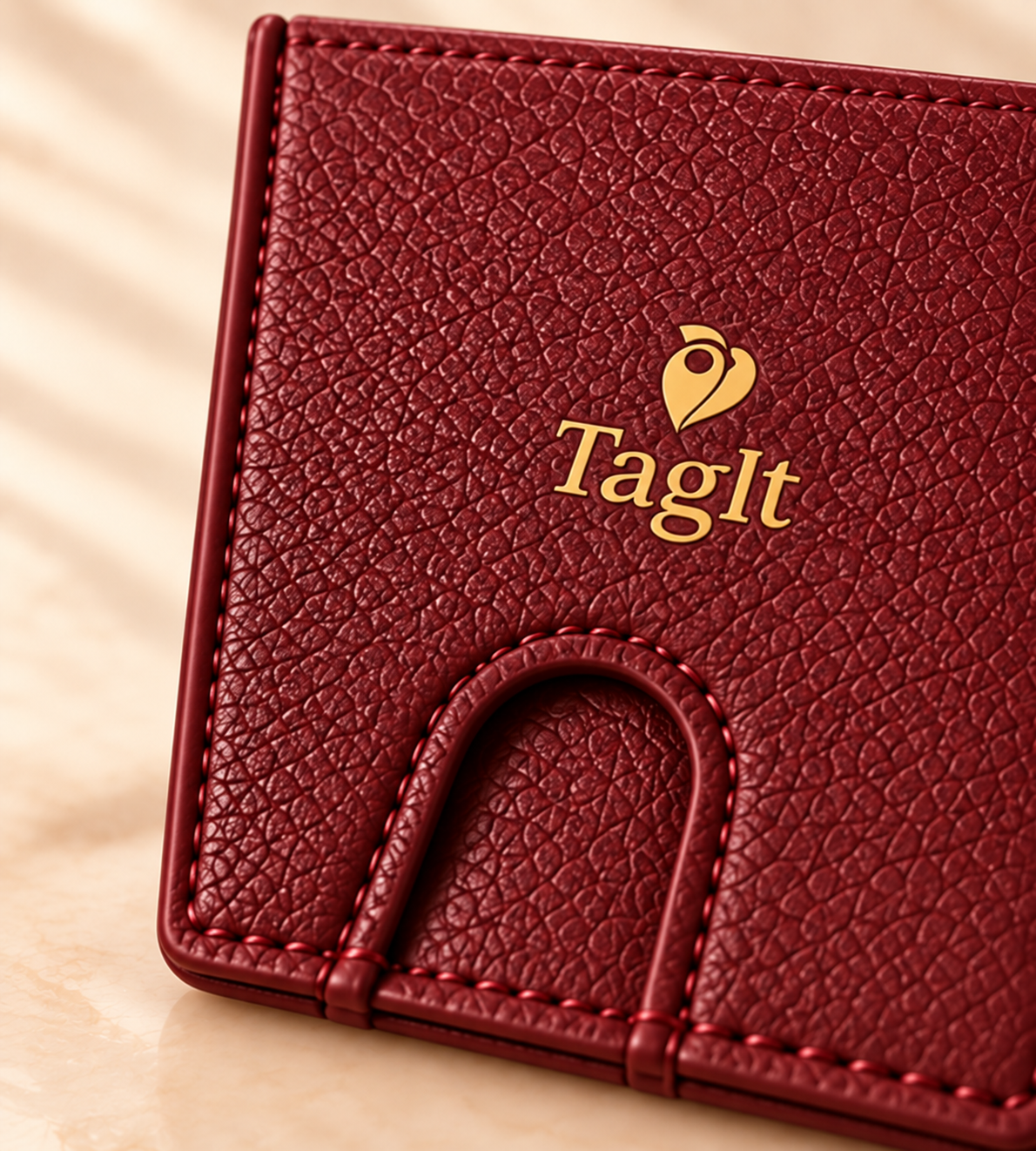 Carry Smart Pebble Leather AirTag Wallet + Wristlet — Burgundy — PDP image 12 — all-groups