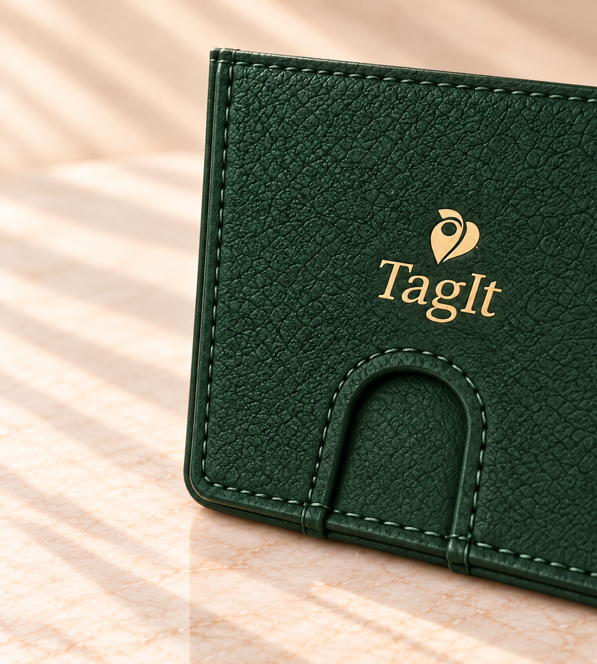 Carry Smart Pebble Leather AirTag Wallet + Wristlet — Forest Green — PDP image 12 — all-groups