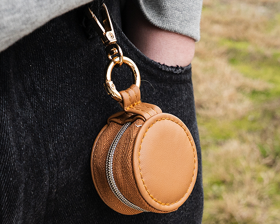 Keep Close Vegan Leather Mini Clip Pouch — Tan — product image 6