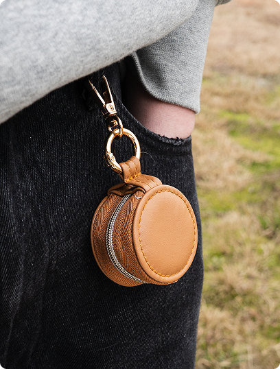 Keep Close Vegan Leather Mini Clip Pouch — Tan — product image 6