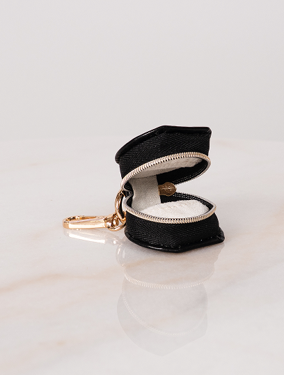 Keep Close Vegan Leather Mini Clip Pouch — Black — product image 2