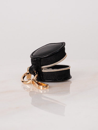 Keep Close Vegan Leather Mini Clip Pouch — Black — product image 1