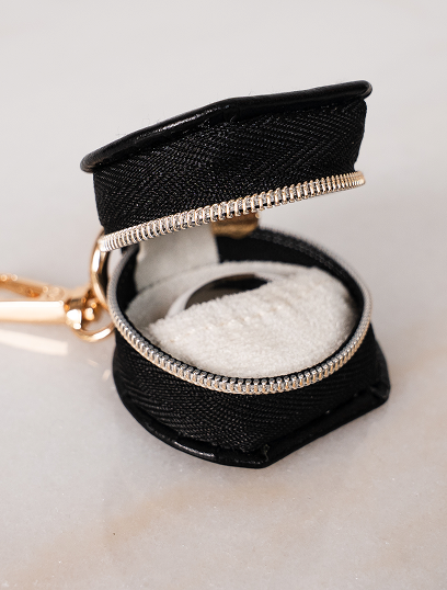 Keep Close Vegan Leather Mini Clip Pouch — Black — product image 3