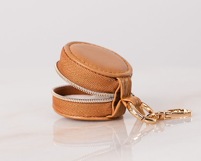 Keep Close Vegan Leather Mini Clip Pouch — Tan — product image 1