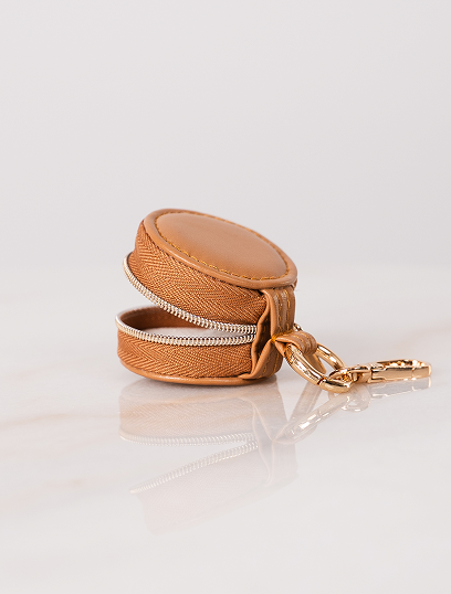 Keep Close Vegan Leather Mini Clip Pouch — Tan — product image 1