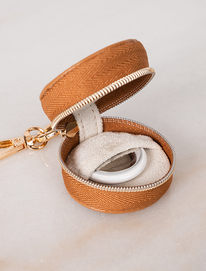 Keep Close Vegan Leather Mini Clip Pouch — Tan — product image 3