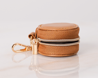 Keep Close Vegan Leather Mini Clip Pouch — Tan — product image 4
