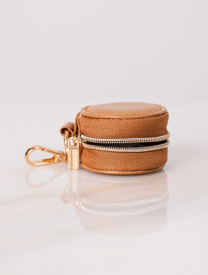 Keep Close Vegan Leather Mini Clip Pouch — Tan — product image 4