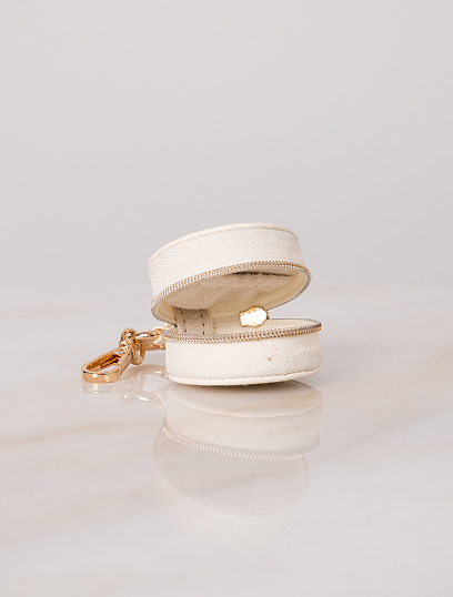 Keep Close Vegan Leather Mini Clip Pouch — White — product image 2
