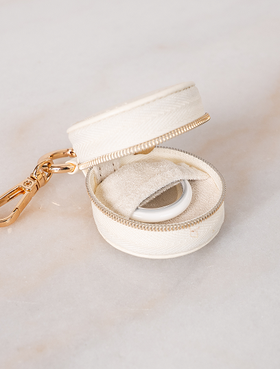 Keep Close Vegan Leather Mini Clip Pouch — White — product image 3