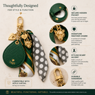 Spirit Animal AirTag Bag Charm — Dark Green Panther — product image 4