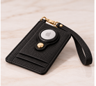 Carry Smart Pebble Leather AirTag Wallet + Wristlet — Black — PDP image 3 — all-groups