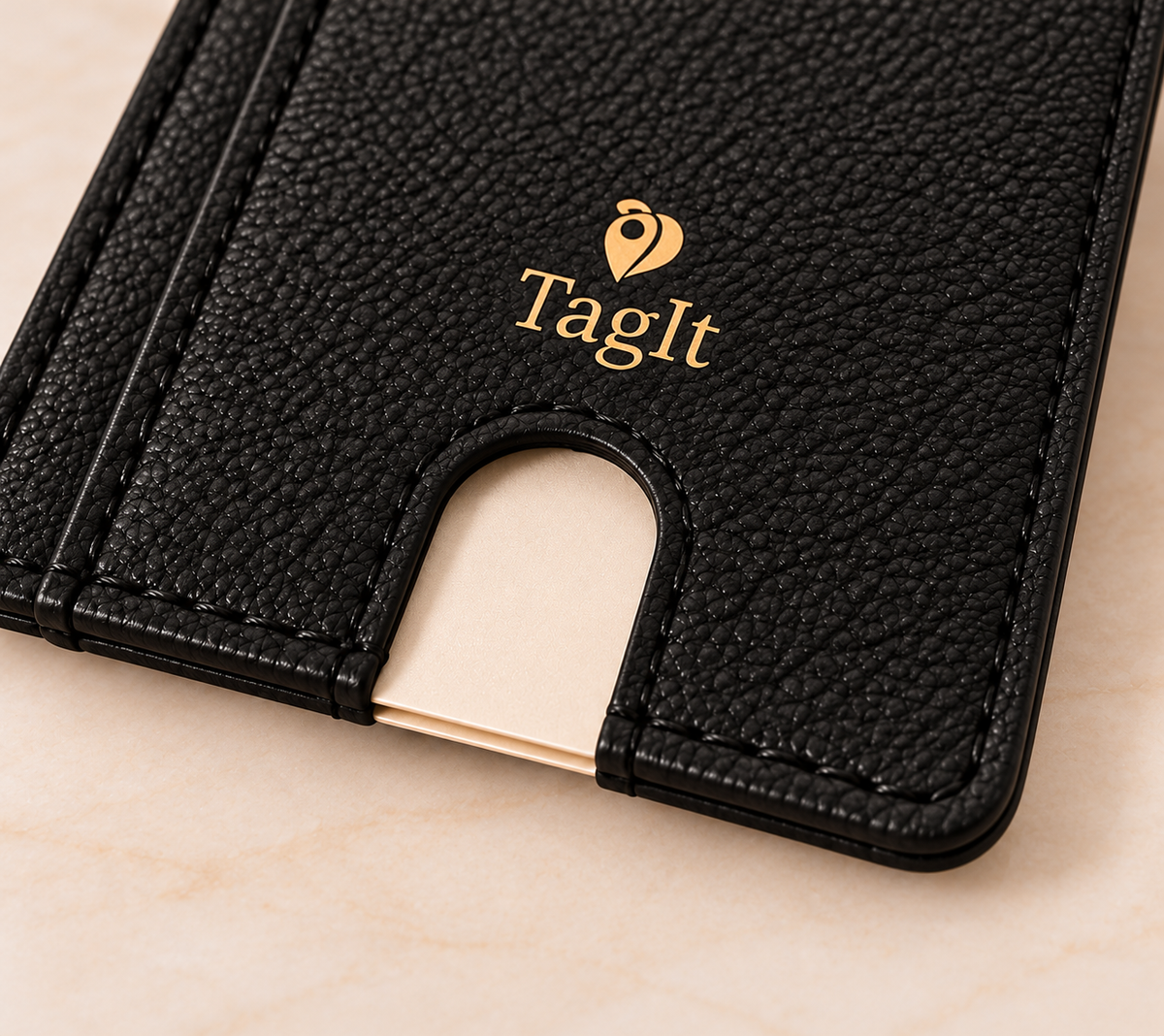 Carry Smart Pebble Leather AirTag Wallet + Wristlet — Black — PDP image 11 — all-groups