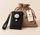 Carry Smart Pebble Leather AirTag Wallet + Wristlet — Black — PDP image 12 — all-groups