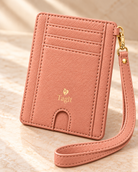 Carry Smart Pebble Leather AirTag Wallet + Wristlet — Blush — PDP image 7 — all-groups