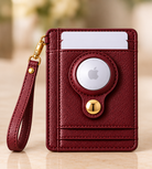 Carry Smart Pebble Leather AirTag Wallet + Wristlet — Burgundy — PDP image 3 — all-groups