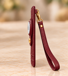 Carry Smart Pebble Leather AirTag Wallet + Wristlet — Burgundy — PDP image 4 — all-groups