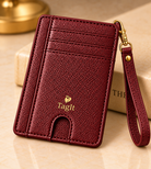 Carry Smart Pebble Leather AirTag Wallet + Wristlet — Burgundy — PDP image 7 — all-groups