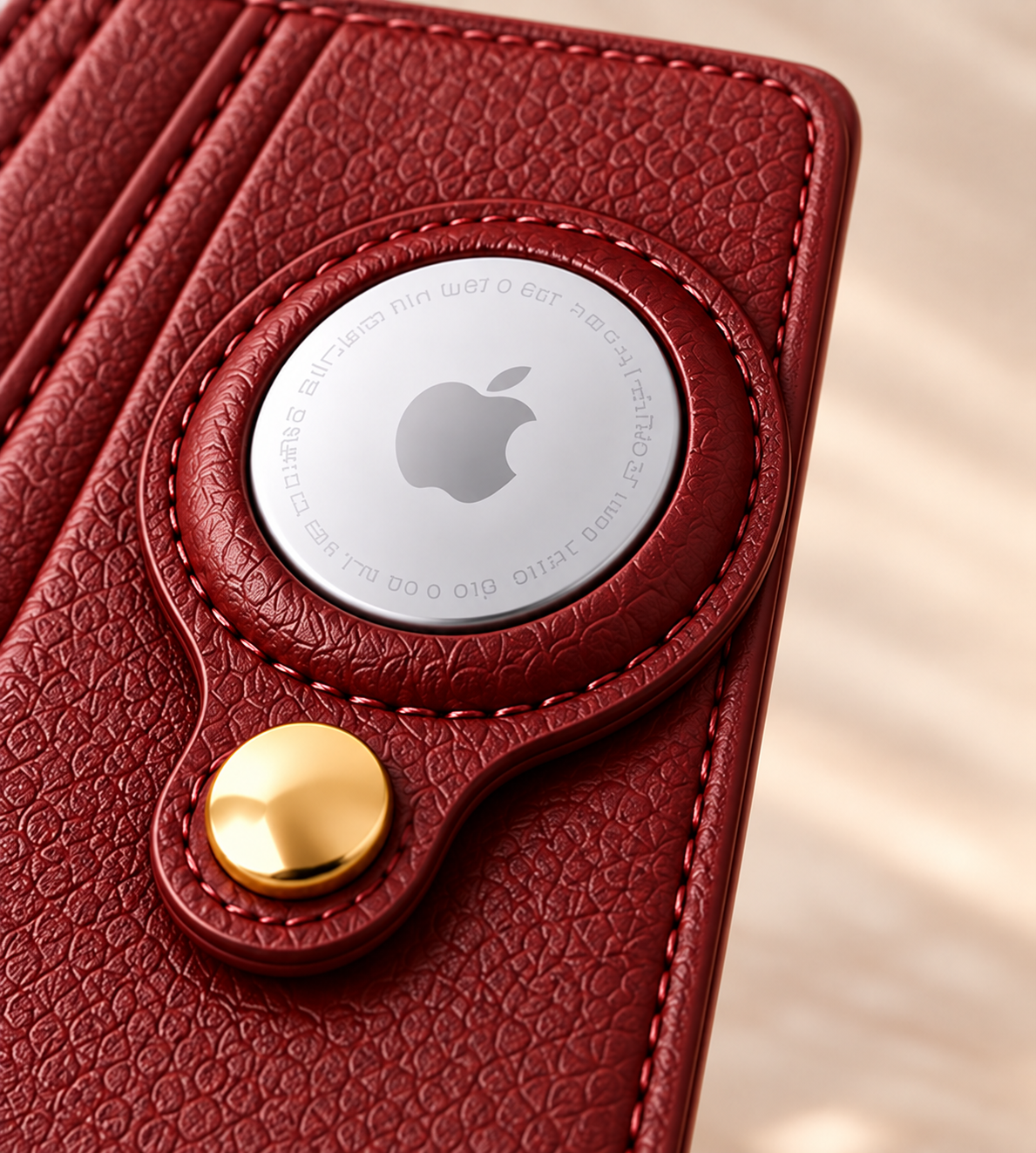 Carry Smart Pebble Leather AirTag Wallet + Wristlet — Burgundy — PDP image 11 — all-groups