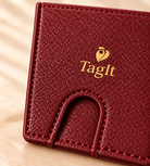 Carry Smart Pebble Leather AirTag Wallet + Wristlet — Burgundy — PDP image 12 — all-groups