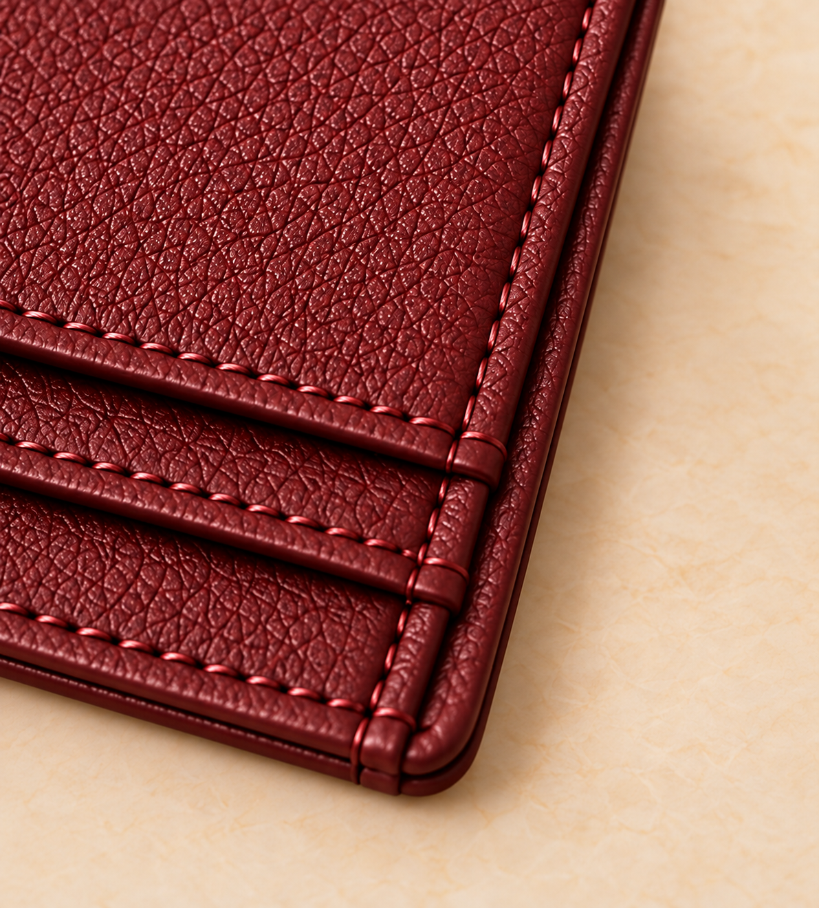 Carry Smart Pebble Leather AirTag Wallet + Wristlet — Burgundy — PDP image 13 — all-groups