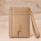 Carry Smart Pebble Leather AirTag Wallet + Wristlet — Champagne — PDP image 2 — all-groups