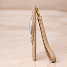 Carry Smart Pebble Leather AirTag Wallet + Wristlet — Champagne — PDP image 4 — all-groups