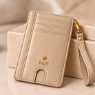 Carry Smart Pebble Leather AirTag Wallet + Wristlet — Champagne — PDP image 7 — all-groups