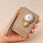Carry Smart Pebble Leather AirTag Wallet + Wristlet — Champagne — PDP image 8 — all-groups