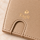 Carry Smart Pebble Leather AirTag Wallet + Wristlet — Champagne — PDP image 12 — all-groups