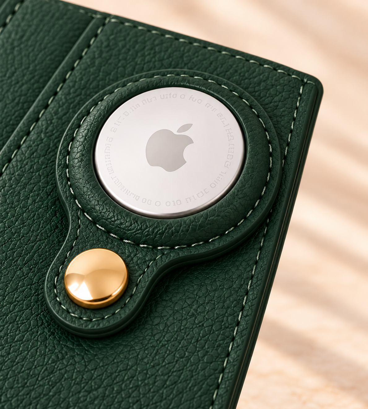 Carry Smart Pebble Leather AirTag Wallet + Wristlet — Forest Green — PDP image 11 — all-groups