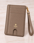 Carry Smart Pebble Leather AirTag Wallet + Wristlet — Taupe — PDP image 1 — all-groups