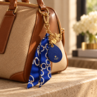 Keep Close AirTag Keychain — navy — lifestyle on handbag — all-groups